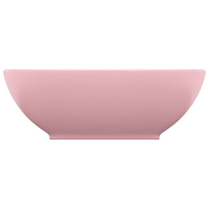 Lavabo da bagno ovale di lusso lavabo 40x33 cm in ceramica rosa opaco 02_0002664