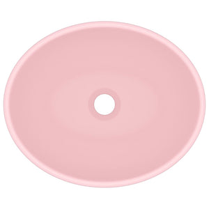 Lavabo da bagno ovale di lusso lavabo 40x33 cm in ceramica rosa opaco 02_0002664