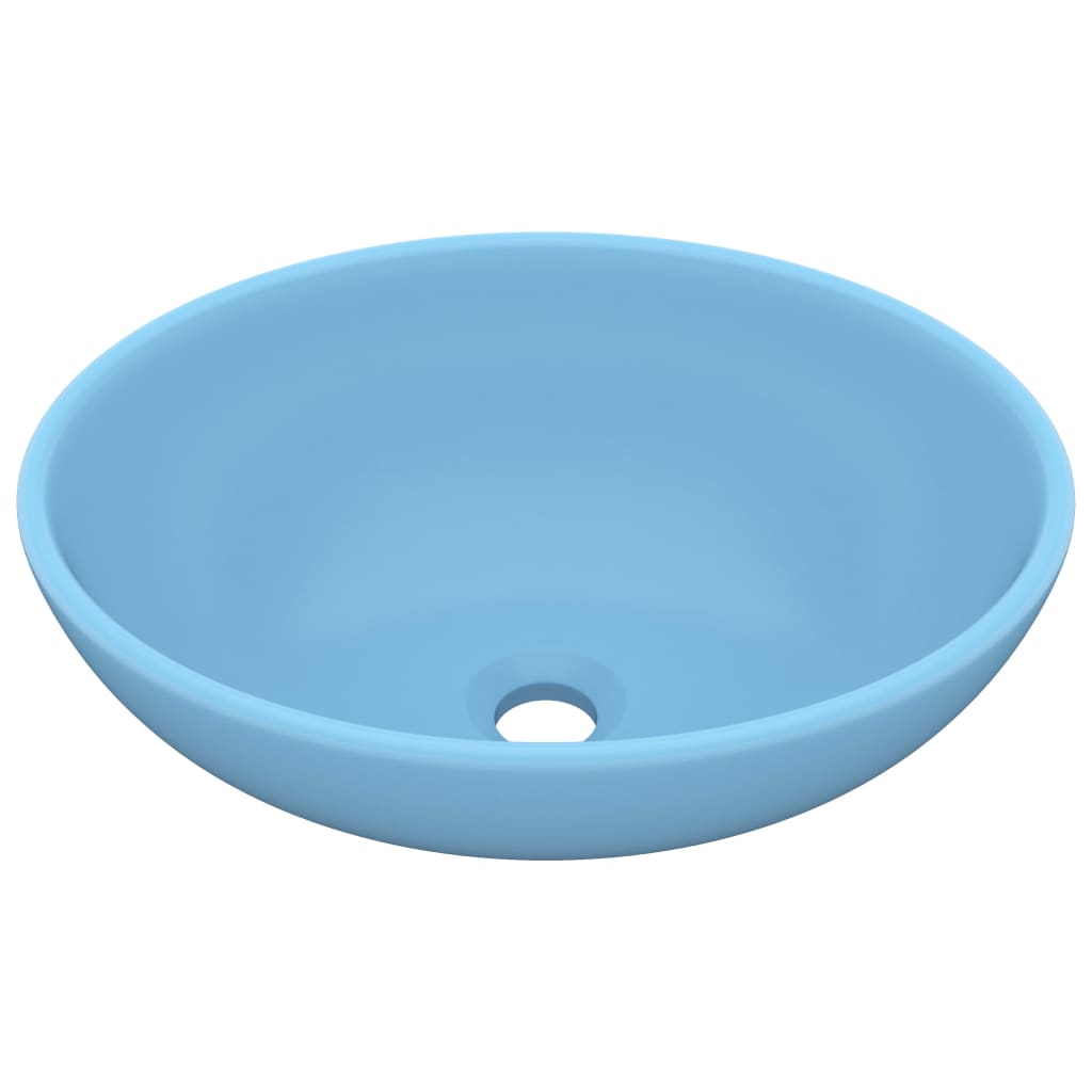Lavabo Luxury ovale diametro 40 cm in ceramica azzurro opaco 02_0002665