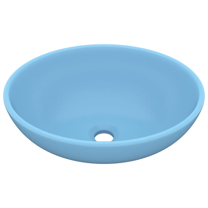 Lavabo Luxury ovale diametro 40 cm in ceramica azzurro opaco 02_0002665