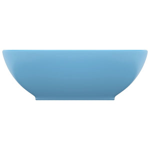 Lavandino-Lavello Lusso Ovale Azzurro Opaco 40x33 cm in Ceramica