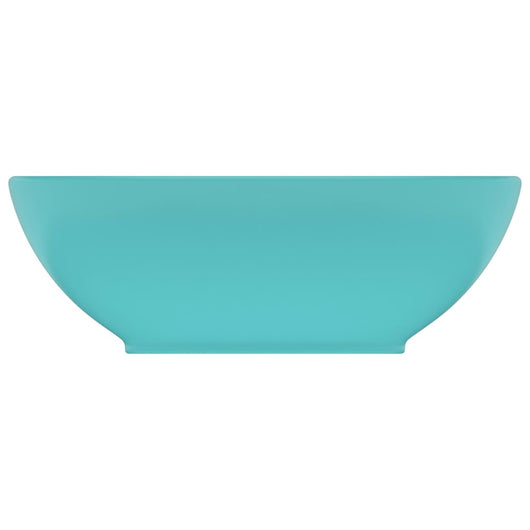Lavabo di lusso ovale 40x33 cm ceramica Verde chiaro opaco 02_0002667