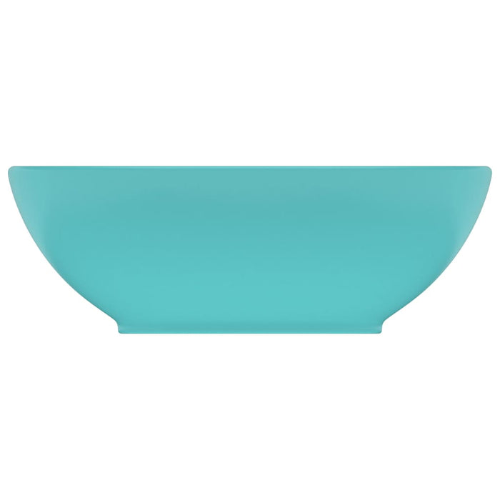 Lavandino Lusso Ovale Verde Chiaro Opaco 40x33 cm in Ceramica 146925