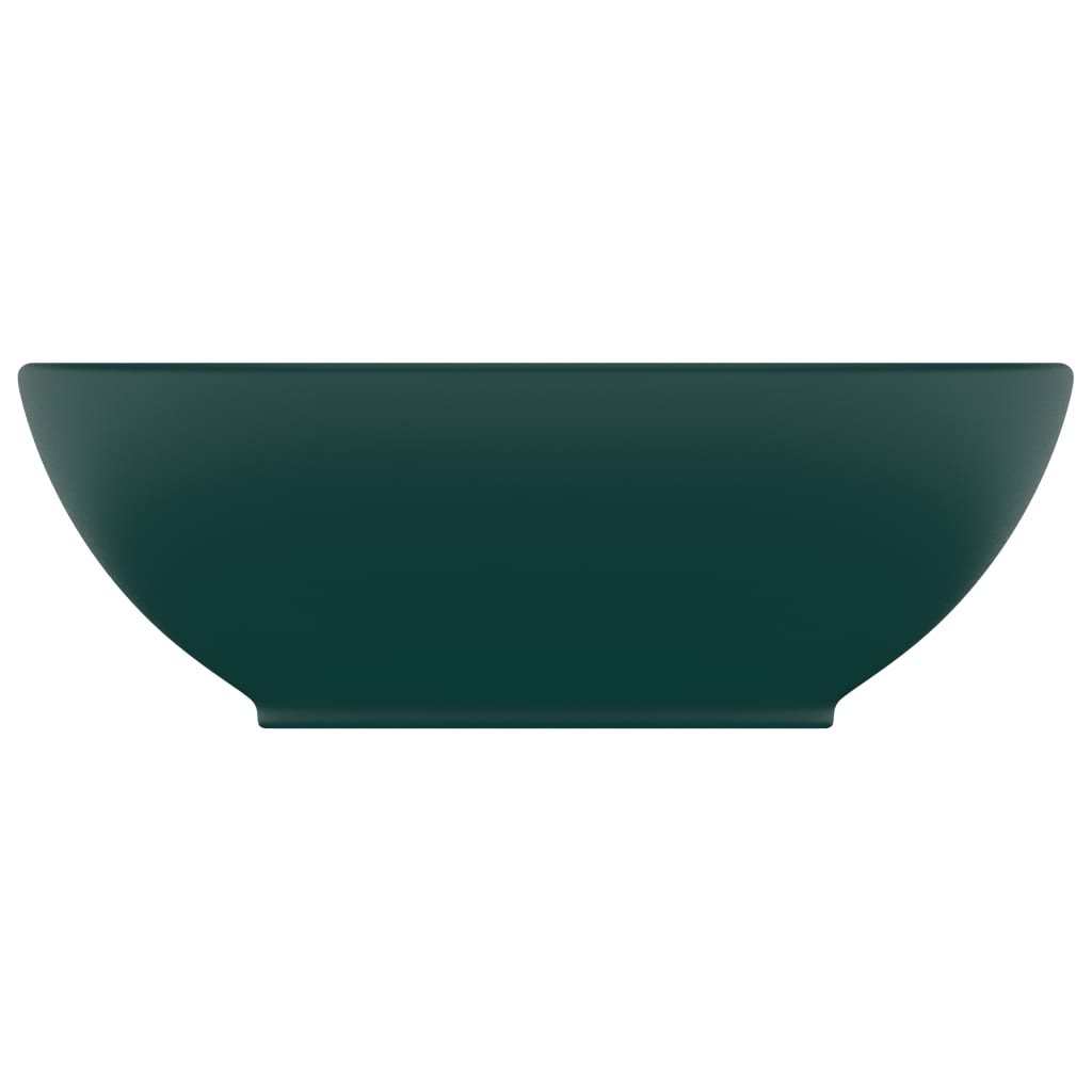Lavabo ovale di lusso 40x33 cm in ceramica verde scuro opaco 02_0002668