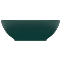 Lavabo ovale di lusso 40x33 cm in ceramica verde scuro opaco 02_0002668