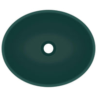 Lavabo ovale di lusso 40x33 cm in ceramica verde scuro opaco 02_0002668