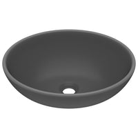 Lavabo di lusso a vasca ovale 40x33 cm in ceramica grigio scuro opaco 02_0002670