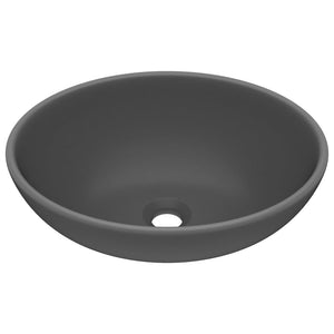 Lavabo di lusso a vasca ovale 40x33 cm in ceramica grigio scuro opaco 02_0002670