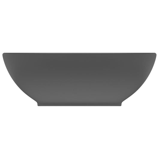 Lavabo di lusso a vasca ovale 40x33 cm in ceramica grigio scuro opaco 02_0002670