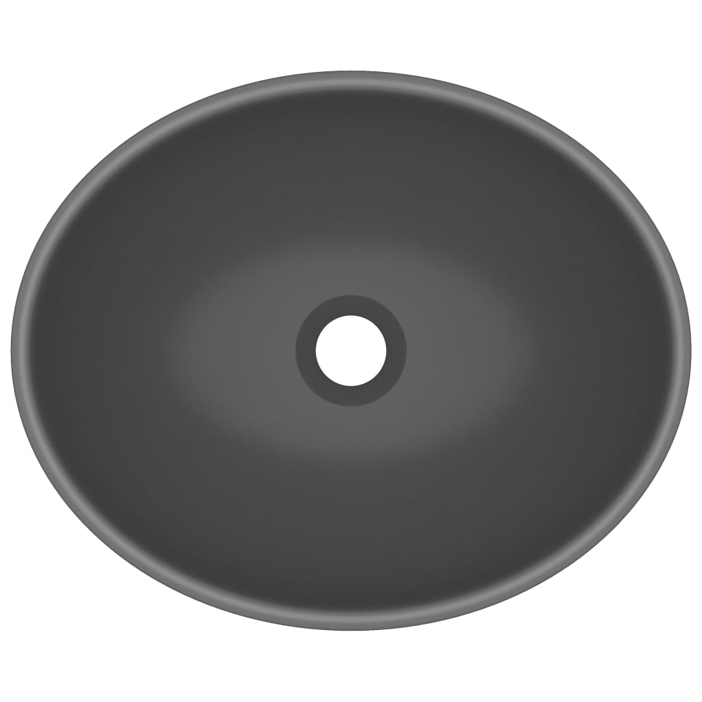 Lavabo di lusso a vasca ovale 40x33 cm in ceramica grigio scuro opaco 02_0002670