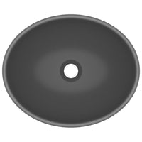 Lavabo di lusso a vasca ovale 40x33 cm in ceramica grigio scuro opaco 02_0002670