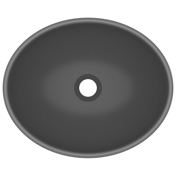 Lavabo di lusso a vasca ovale 40x33 cm in ceramica grigio scuro opaco 02_0002670