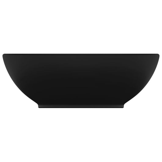 Lavandino-Lavello Lusso Ovale Nero Opaco 40x33 cm in Ceramica