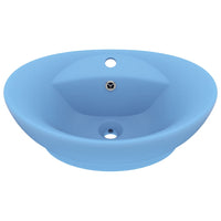 Lavabo ovale con troppopieno opaco 58,5x39 cm Ceramica Azzurro 02_0002676