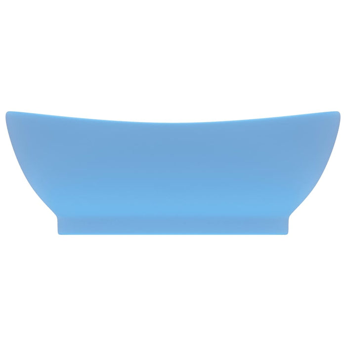 Lavabo con Troppopieno Ovale Azzurro Opaco 58,5x39 cm Ceramicacod mxl 105439