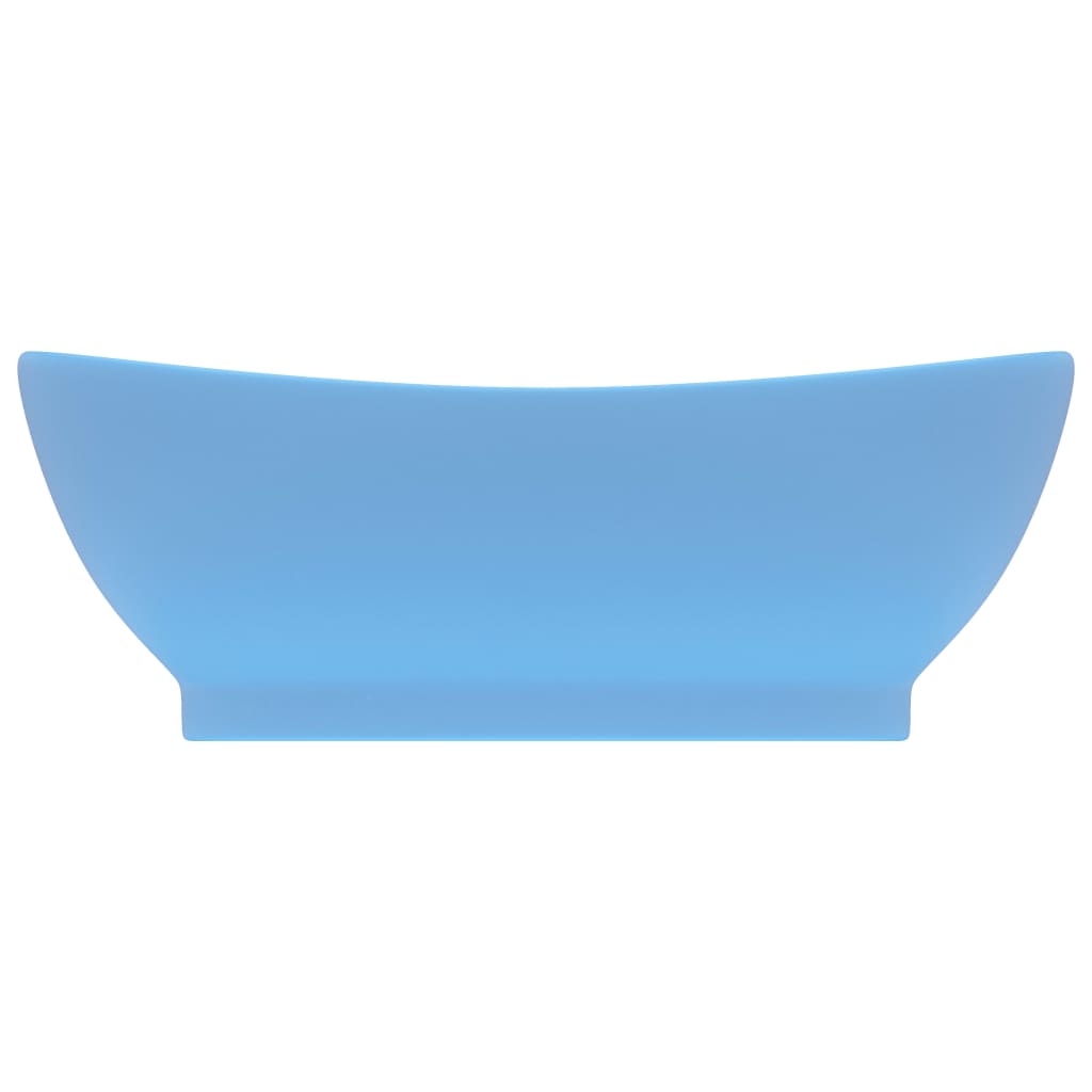 Lavabo con Troppopieno Ovale Azzurro Opaco 58,5x39 cm Ceramica 146934