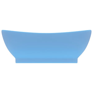 Lavabo con Troppopieno Ovale Azzurro Opaco 58,5x39 cm Ceramica 146934