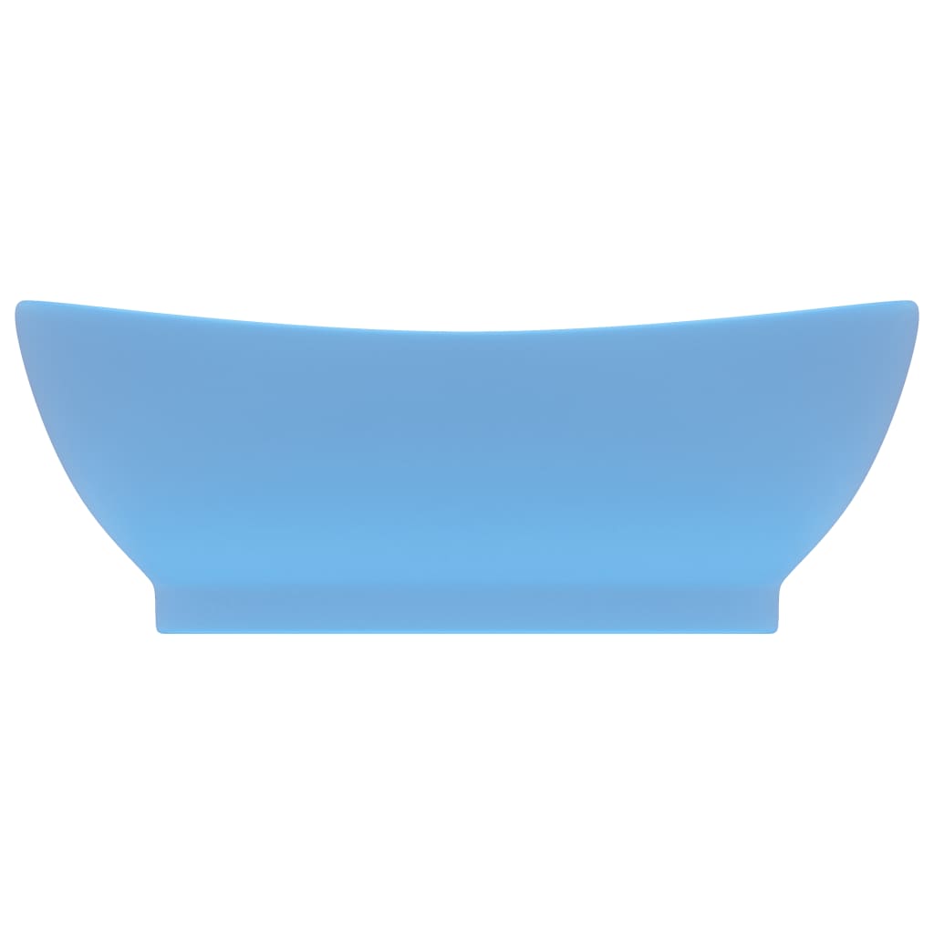Lavabo ovale con troppopieno opaco 58,5x39 cm Ceramica Azzurro 02_0002676