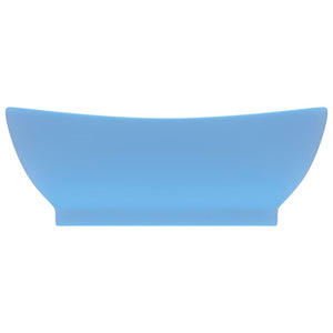 Lavabo ovale con troppopieno opaco 58,5x39 cm Ceramica Azzurro 02_0002676