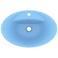 Lavabo ovale con troppopieno opaco 58,5x39 cm Ceramica Azzurro 02_0002676