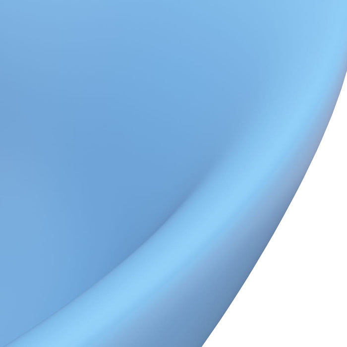 Lavabo ovale con troppopieno opaco 58,5x39 cm Ceramica Azzurro 02_0002676