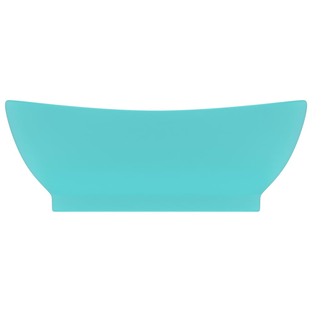 Lavabo con Troppopieno Ovale Turchese Opaco 58,5x39 cm Ceramica 146936