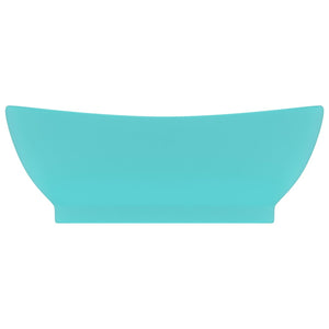 Lavabo con Troppopieno Ovale Turchese Opaco 58,5x39 cm Ceramica 146936