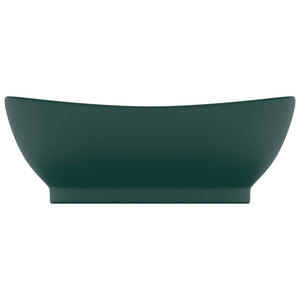 Lavabo Troppopieno Ovale Verde Scuro Opaco 58,5x39cm Ceramica 146937