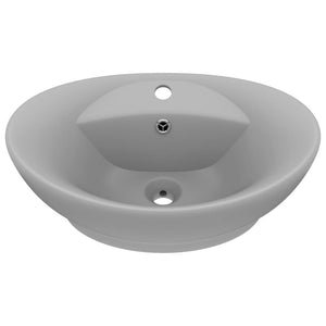 Lavabo con Troppopieno Ovale Turchese Grigio 58,5x39 cm Ceramica 146938