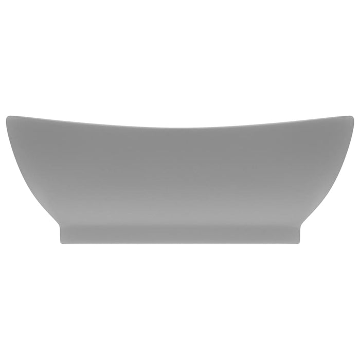 Lavabo con Troppopieno Ovale Turchese Grigio 58,5x39 cm Ceramica