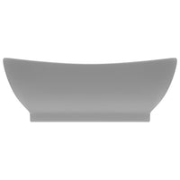 Lavabo con Troppopieno Ovale Turchese Grigio 58,5x39 cm Ceramica 146938
