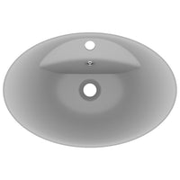 Lavabo con Troppopieno Ovale Turchese Grigio 58,5x39 cm Ceramica