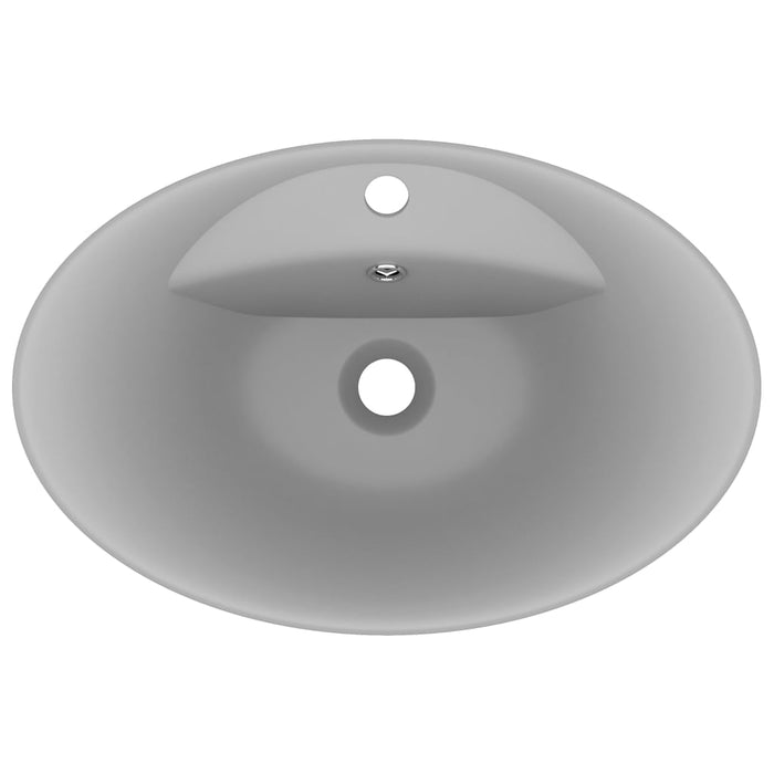 Lavabo con Troppopieno Ovale Turchese Grigio 58,5x39 cm Ceramica 146938
