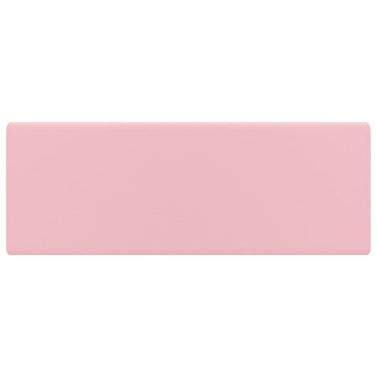 Lavabo quadrato di lusso con troppopieno da appoggio WC lavabo bagno stanza cosmetica casa 41 x 41 cm ceramica rosa opaco 02_0002686