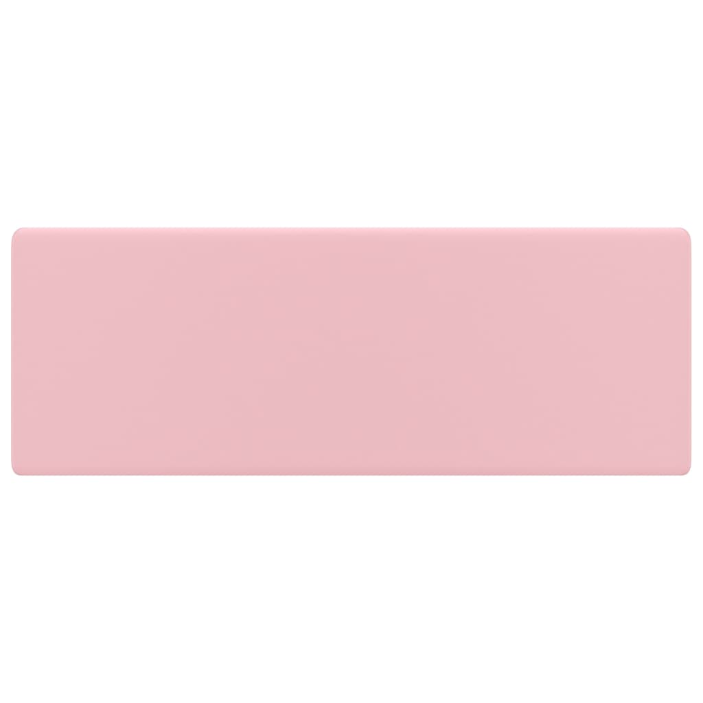 Lavabo Troppopieno Quadrato Rosa Opaco 41x41cm Ceramica