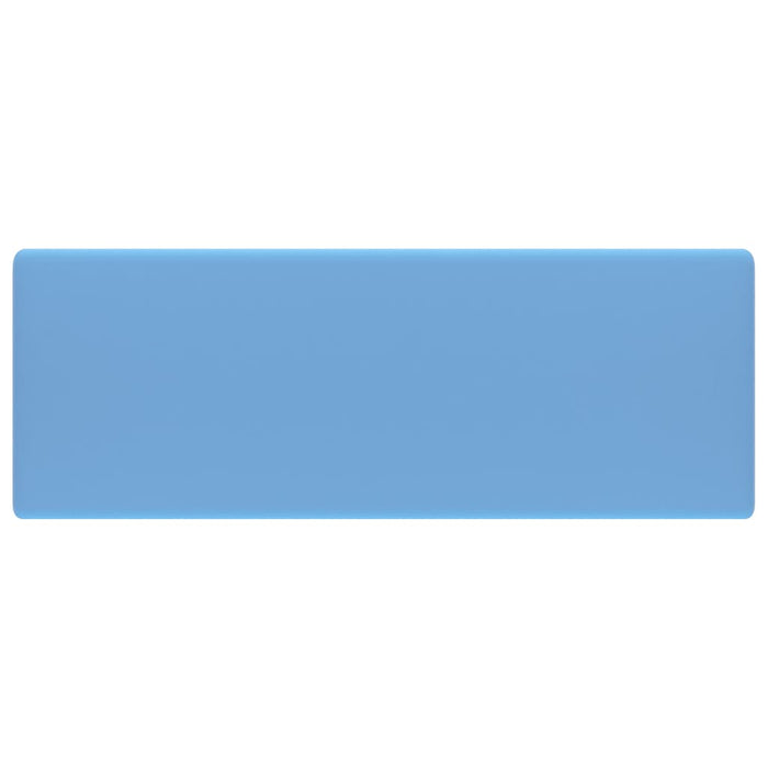 Lavabo Troppopieno Cubico Azzurro Opaco 41x41cm Ceramica 146945