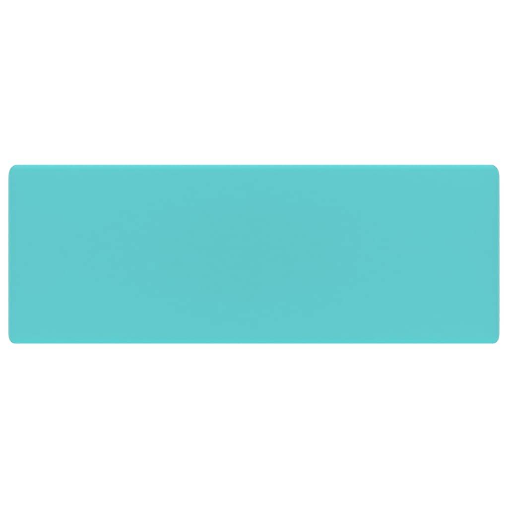 Lavabo quadrato di lusso con troppopieno lavabo da appoggio per wc per bagno stanza cosmetica 41 x 41 cm ceramica verde chiaro opaco 02_0002689