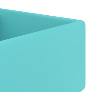 Lavabo Troppopieno Quadrato Verde Chiaro Opaco 41x41cm Ceramica 146947