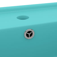 Lavabo Troppopieno Quadrato Verde Chiaro Opaco 41x41cm Ceramica cod mxl 43572