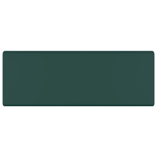 Lavabo quadrato di lusso con troppopieno lavabo da appoggio per wc per bagno stanza cosmetica 41 x 41 cm ceramica verde scuro opaco 02_0002690