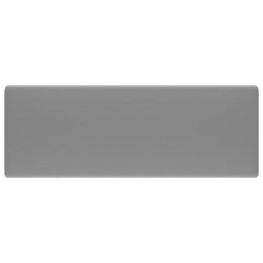 Lavabo quadrato di lusso con troppopieno da appoggio WC lavabo bagno stanza cosmetica opaco 41x41 cm ceramica grigio chiaro 02_0002691