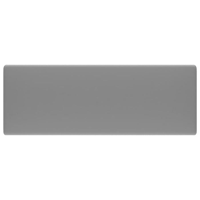 Lavabo quadrato di lusso con troppopieno da appoggio WC lavabo bagno stanza cosmetica opaco 41x41 cm ceramica grigio chiaro 02_0002691