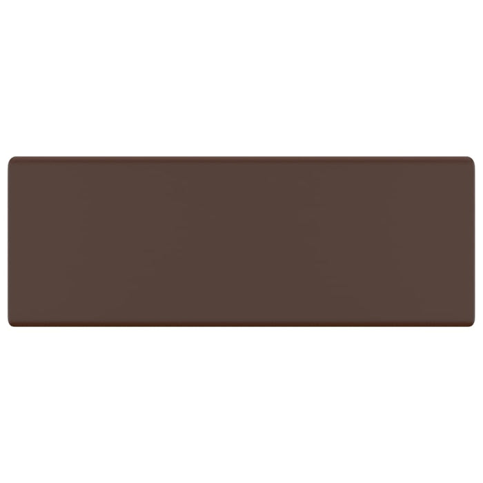 Lavabo-Lavandino-Lavello Troppopieno Cubico Marrone Scuro Opaco 41x41cm Ceramica