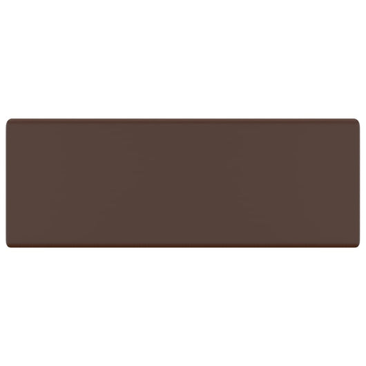 Lavabo-Lavandino-Lavello Troppopieno Cubico Marrone Scuro Opaco 41x41cm Ceramica