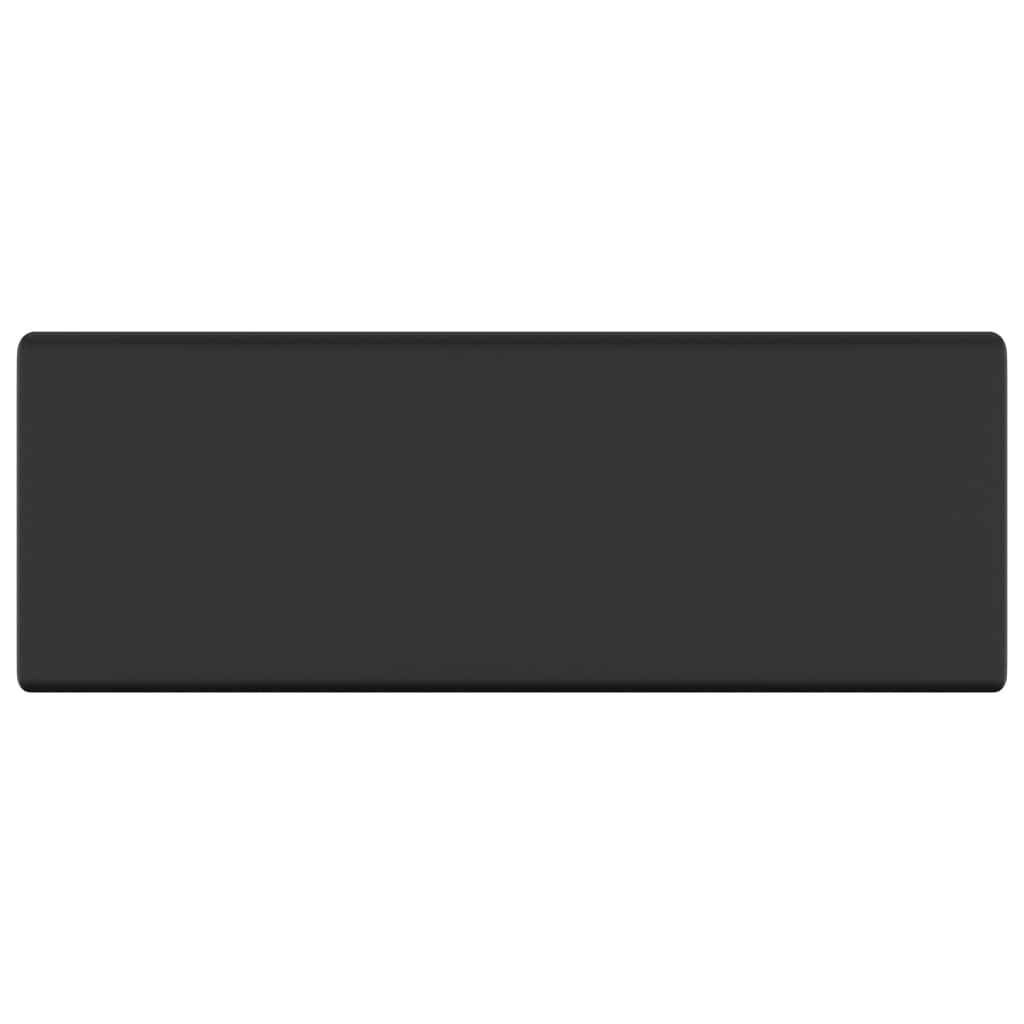 Lavabo quadrato di lusso con troppopieno da appoggio WC lavabo bagno stanza cosmetica casa nero opaco 41 x 41 cm ceramica 02_0002695