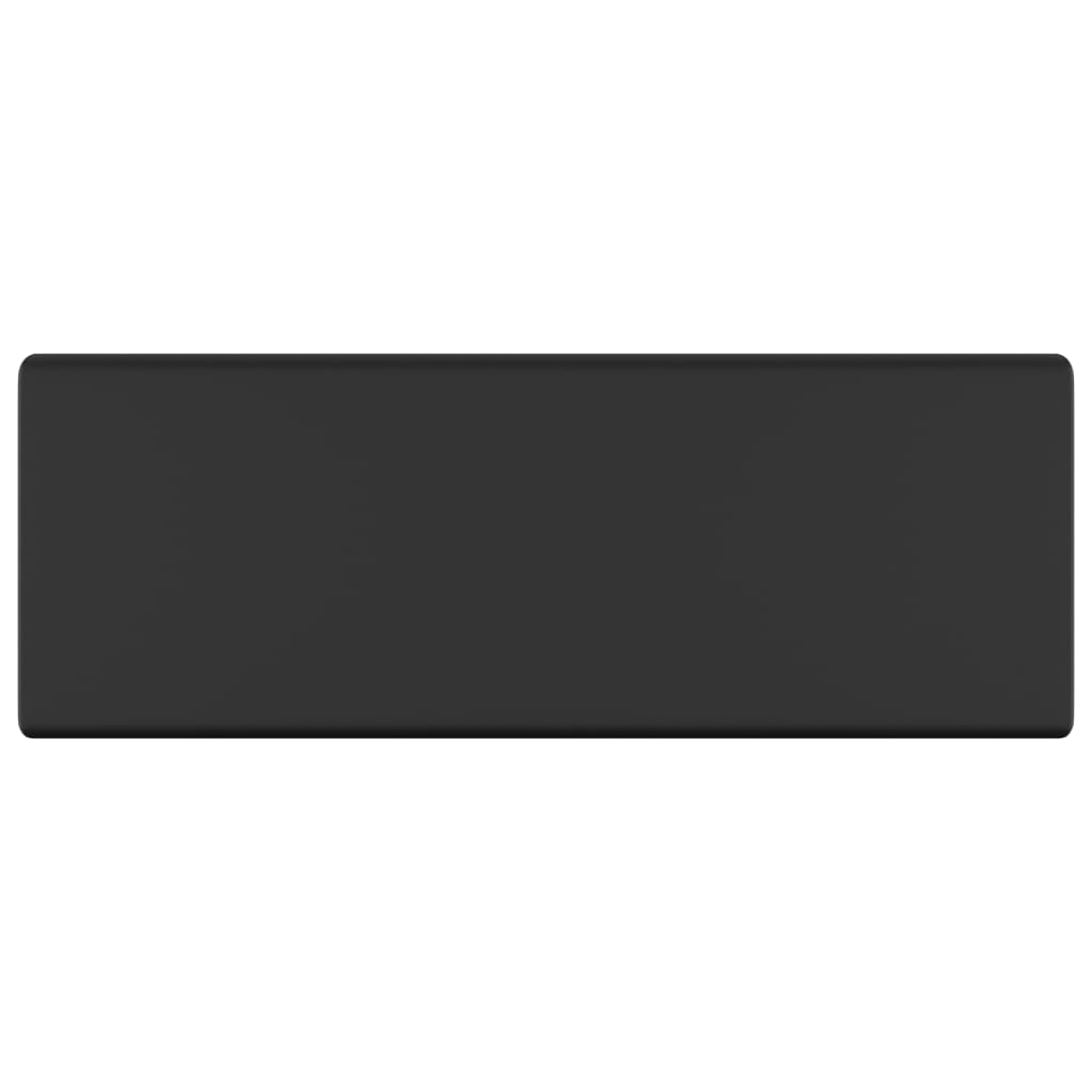 Lavabo-Lavandino-Lavello Troppopieno Quadrato Nero Opaco 41x41cm Ceramica