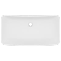 Lavandino Luxury Rettangolare Bianco Opaco 71x38cm Ceramica cod mxl 43443