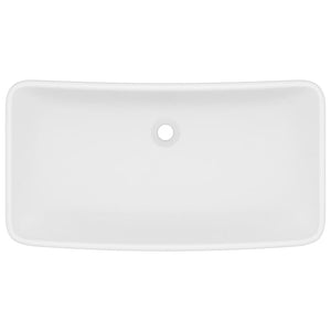 Lavandino-Lavello Luxury Rettangolare Bianco Opaco 71x38cm Ceramica