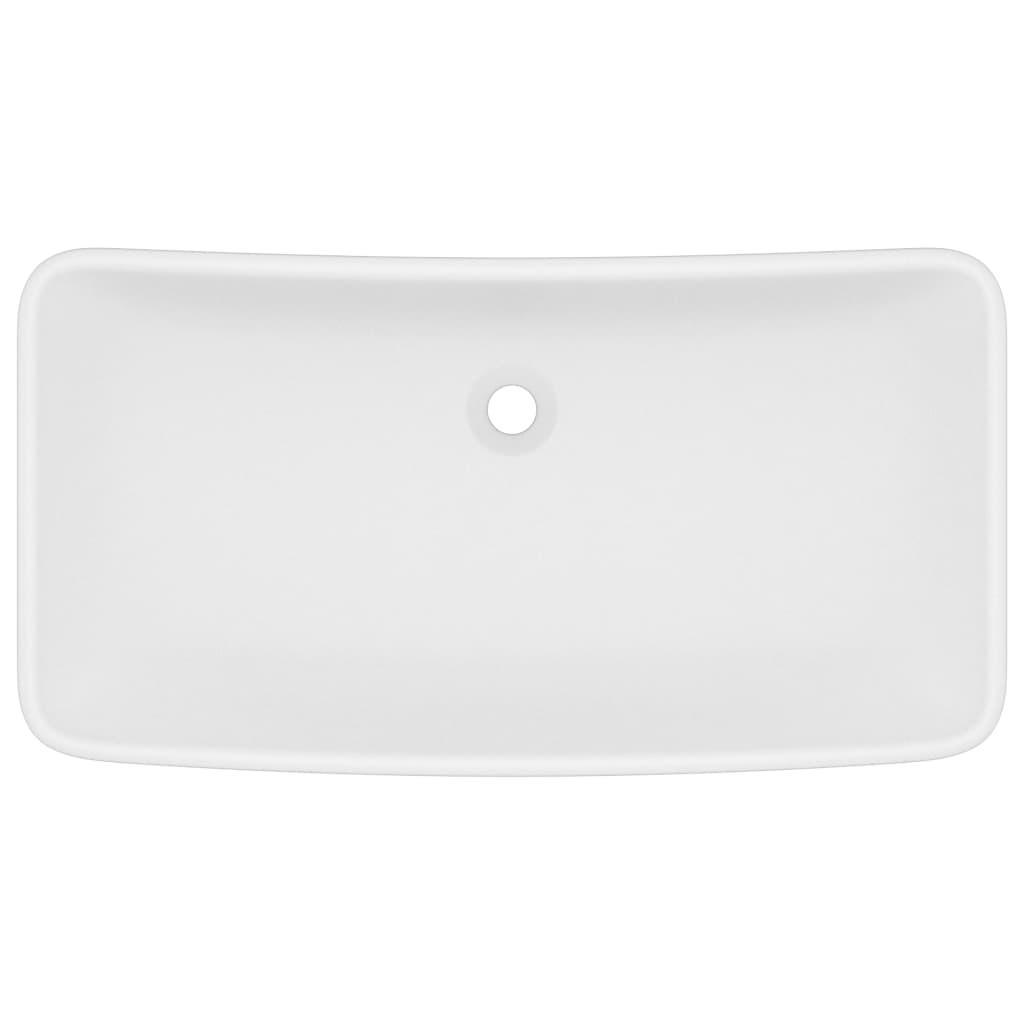 Lavabo rettangolare di lusso da appoggio wc lavabo bagno stanza cosmetici casa bianco opaco 71x38 cm ceramica 02_0002696