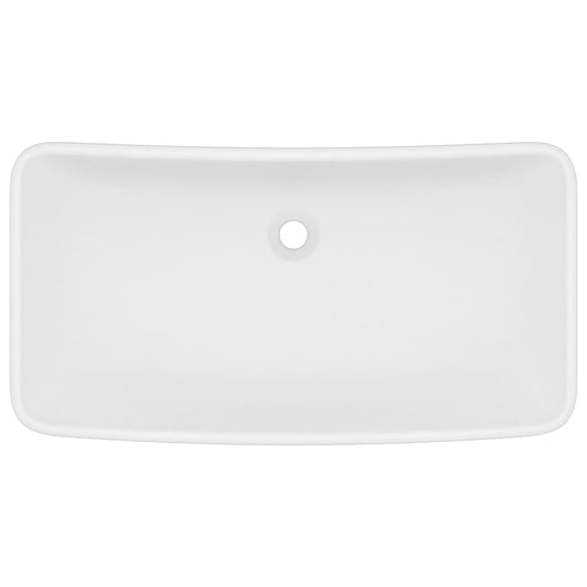 Lavabo rettangolare di lusso da appoggio wc lavabo bagno stanza cosmetici casa bianco opaco 71x38 cm ceramica 02_0002696